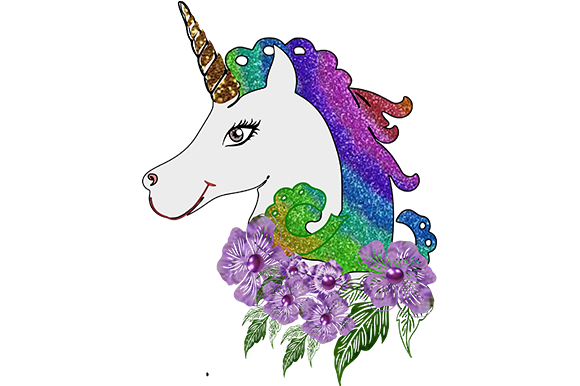 3 Floral Unicorns: Whimsical PNG Assets for POD