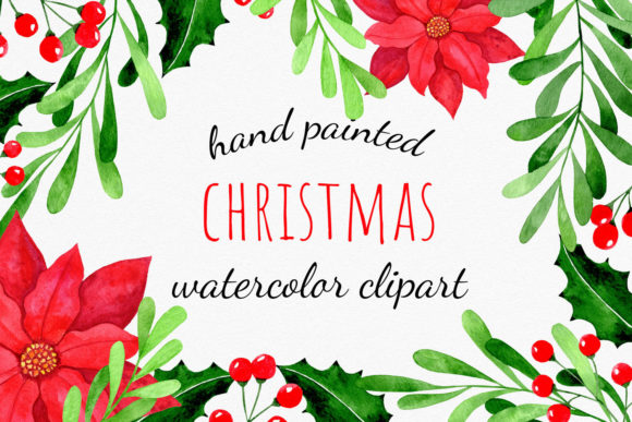 Christmas Floral Elements Clipart for Creative Projects