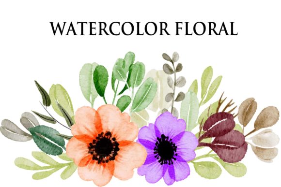 Elevating Design Projects with Aset Floral and Leaves Watercolor EPS