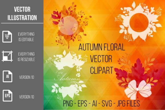 Evaluating Autumn Floral Vector Clipart for Design Projects