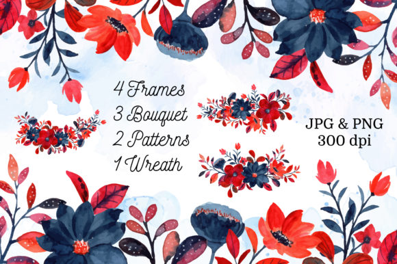 Evaluating Digital Clipart Floral Watercolor Part.4 for Design Projects
