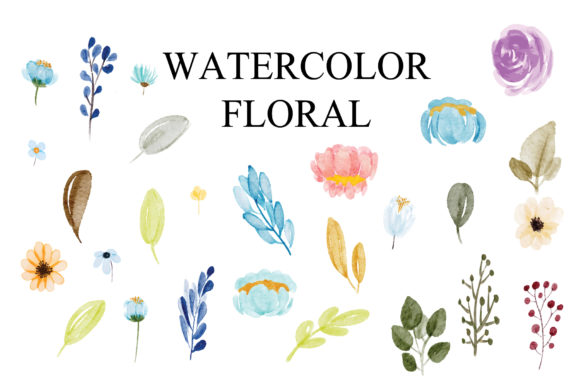 Floral Aset Watercolor EPS: Elevating Design Projects with High-Resolution Vector Assets