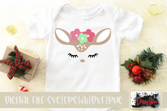 Floral Deer Face: Digital Cutting File for Crafters