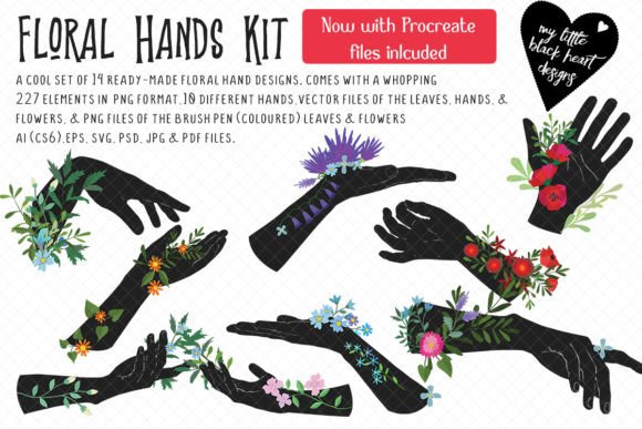 Floral Hands Kit: Integrating Hand-Drawn Botanical Assets into Professional Design Workflows