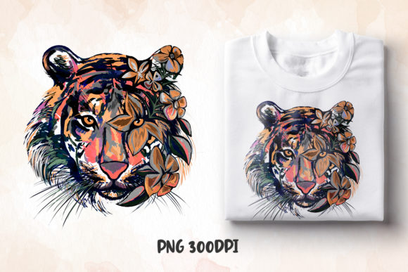 Floral Tiger Sublimation: Creative Design Applications