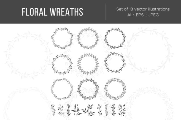 Integrating Round Floral Wreaths Illustrations into Professional Creative Workflows