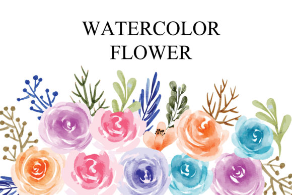 Watercolor Floral Element: Design Versatility