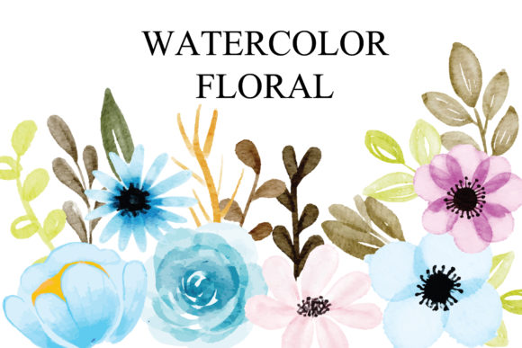Watercolor Set Floral EPS: Elevating Digital Design with Scalable Botanical Assets